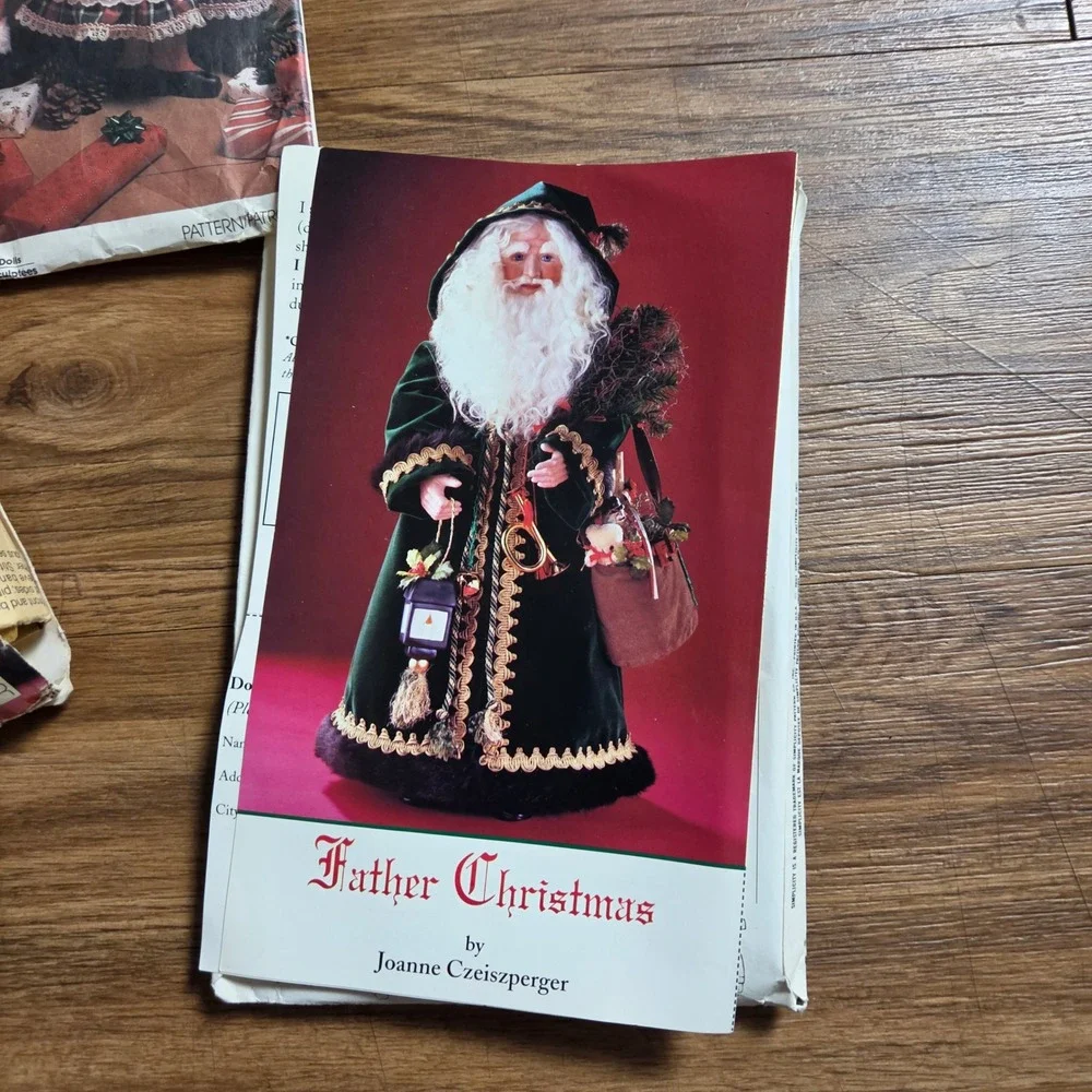 Vintage Lot Santa Claus Sewing Patterns McCalls Vogue Simplicity Holiday Dolls